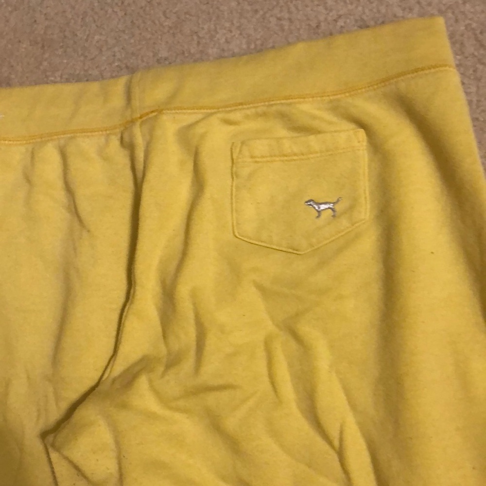 Yellow “love pink” sweatpants